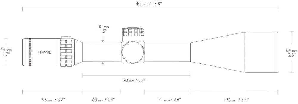 Hawke Frontier 30 SF - 5-30x56 LR Dot (16x)
