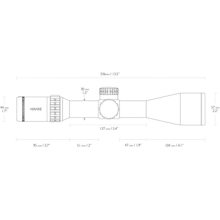 Hawke Frontier 30 FFP - 4-20x50 FFP Mil Pro (20x)