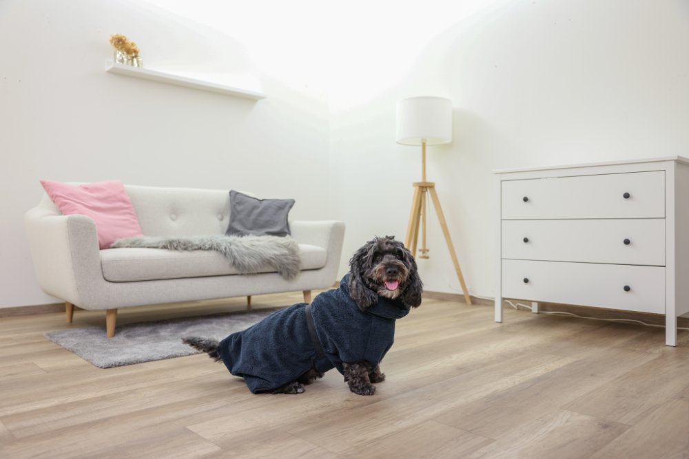 Hundedækken "badekåbe" - XS