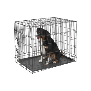 Hundetransportbox aus Stahl, zusammenklappbar – 63x48x57cm – Kerbl