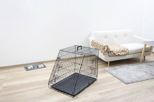 Hundebox aus Stahl, zusammenklappbar, abgeschrägt – 63x48x57cm – Kerbl