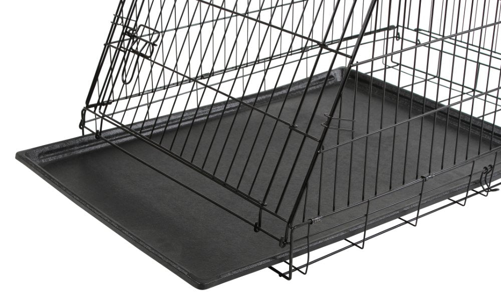 Hundebox aus Stahl, klappbar, abgeschrägt – 92x63x74 cm – Kerbl