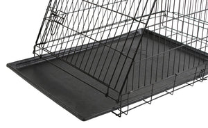 Hundebox aus Stahl, klappbar, abgeschrägt – 92x63x74 cm – Kerbl