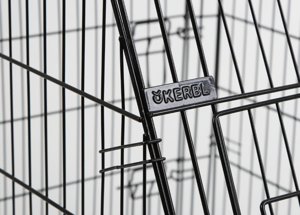 Hundebox aus Stahl, zusammenklappbar, abgeschrägt – 63x48x57cm – Kerbl