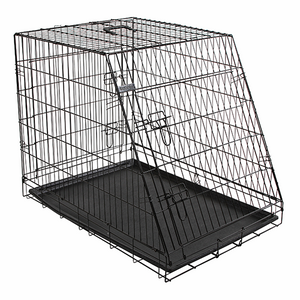 Hundebox aus Stahl, klappbar, abgeschrägt – 92x63x74 cm – Kerbl