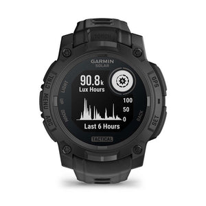 Instinct® 3 – 45 mm, Solar, Tactical Edition, Schwarz mit schwarzem Armband – Garmin