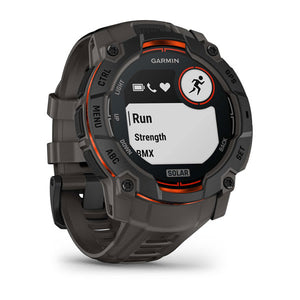 Instinct® 3 – 50 mm, Solar, Schwarz mit Charcoal-Armband – Garmin