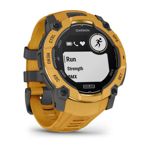 Instinct® 3 – 50 mm, Solar, Sunburst mit Sunburst/Grauem Armband – Garmin