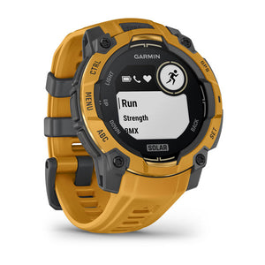 Instinct® 3 – 45 mm, Solar, Sunburst mit Sunburst/Grauem Armband – Garmin