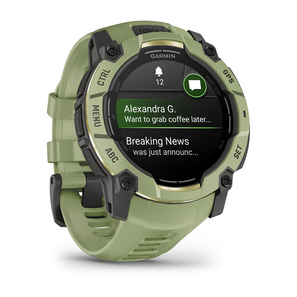 Instinct® 3 – 50 mm, AMOLED, Fern Green mit Fern Green Armband – Garmin