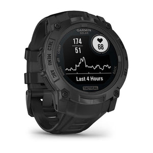 Instinct® 3 – 50 mm, Solar, Tactical Edition, Schwarz mit Schwarzem Armband – Garmin