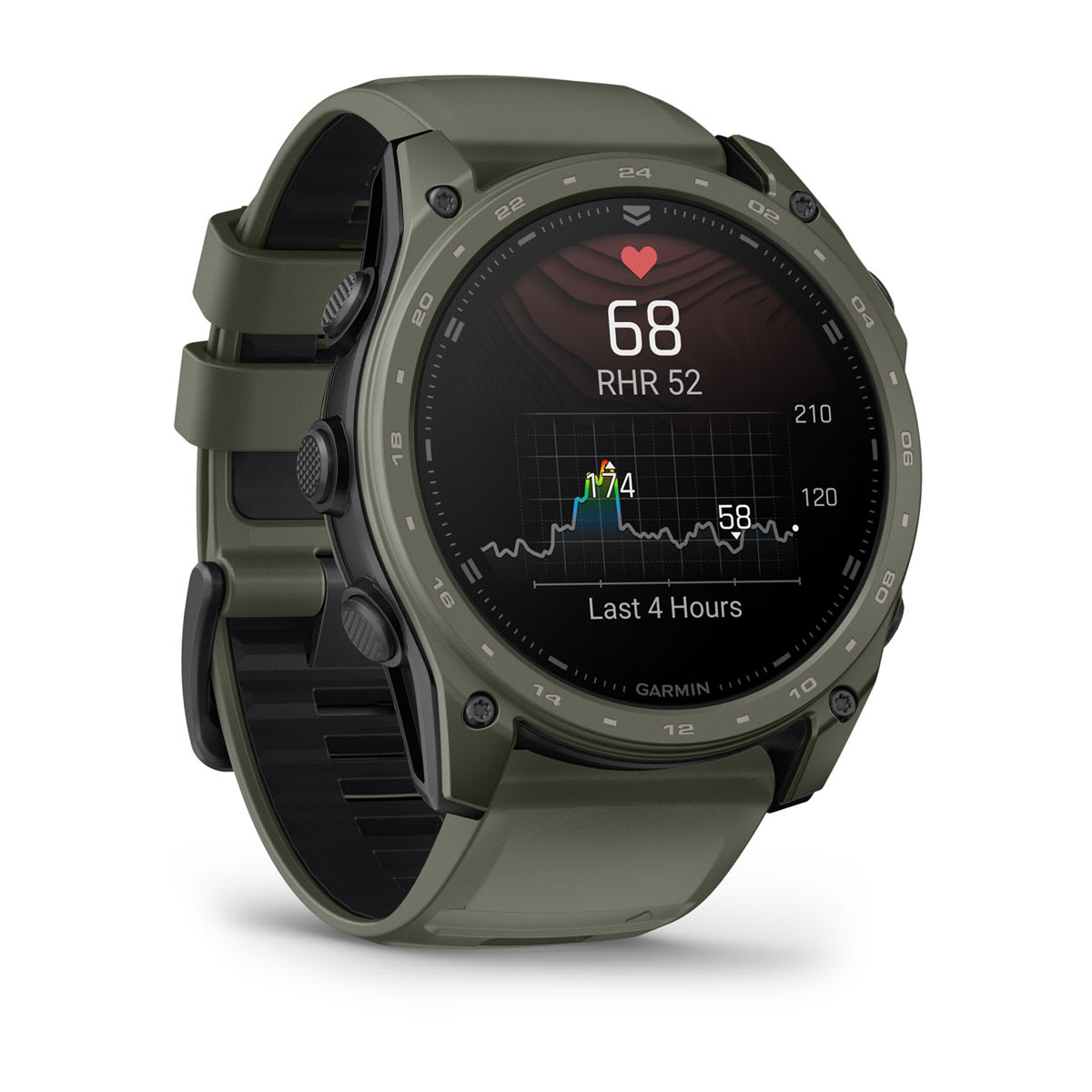 tactix® 8 – 51 mm, AMOLED, Cerakote®-Beschichtung, Inklusive Applied Ballistics Ultralight™ Solver und Olive Cerakote®-Beschichtung – Garmin