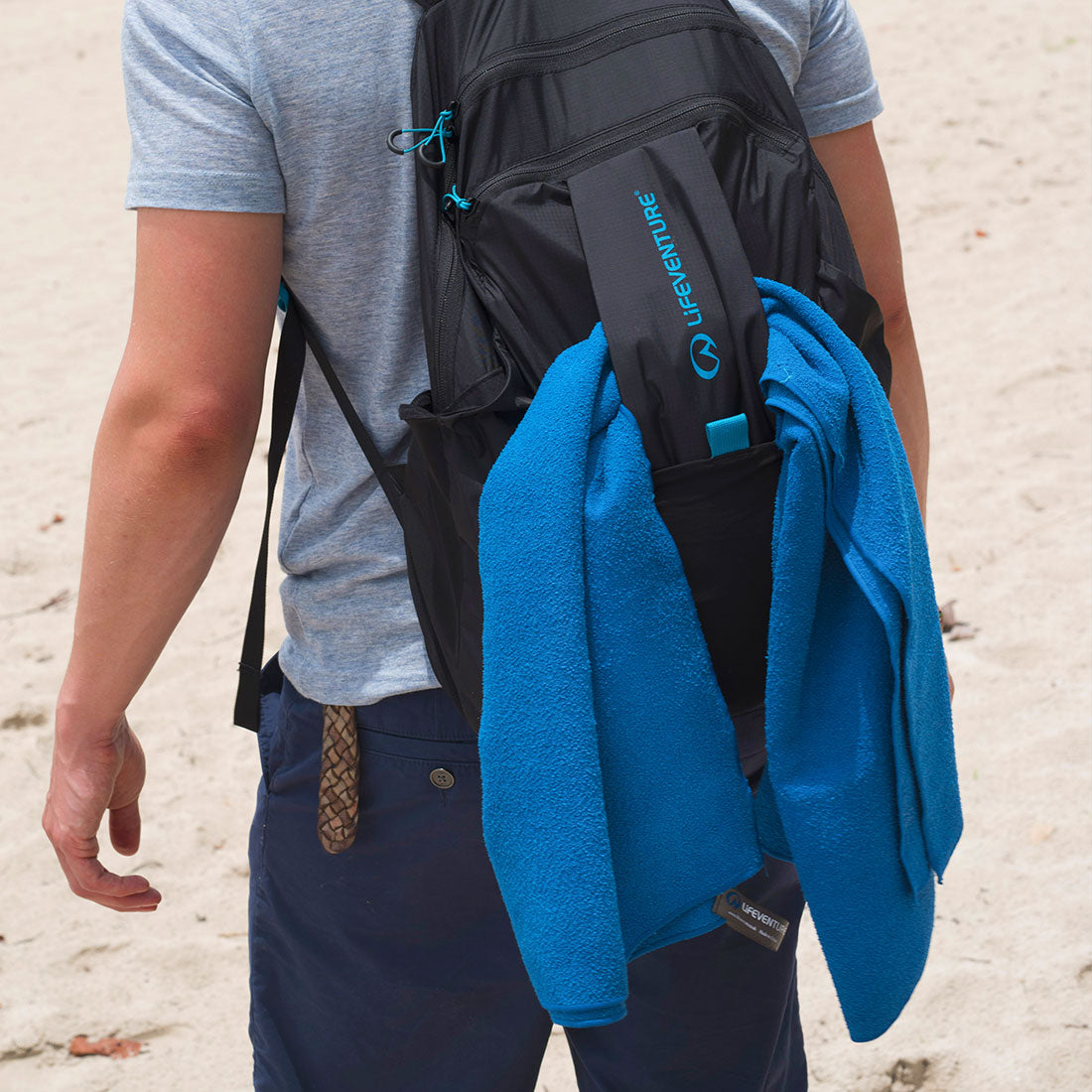 MicroFibre Trek Towel, Blau, Giant – Life Venture
