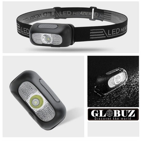 Globuz - Astro-Stirnlampe mit rotem & weißem Licht