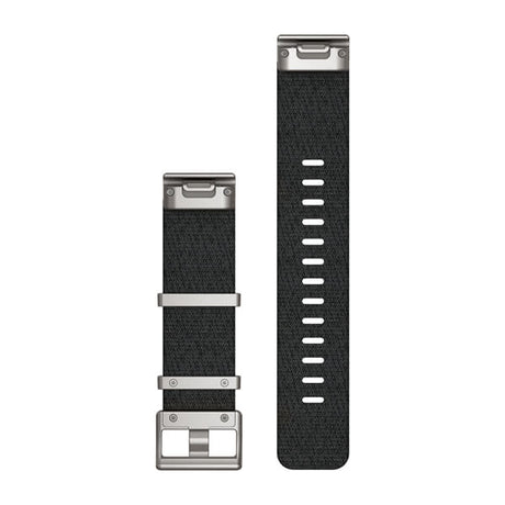 QuickFit® 22 Uhrenarmbänder, Jacquardgewebtes Nylonarmband – Schwarz – Garmin