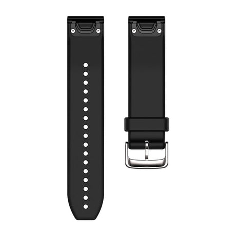 QuickFit® 22 Uhrenarmbänder, Schwarz/Silber Silikon – Garmin