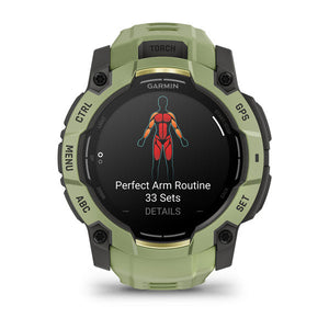 Instinct® 3 – 50 mm, AMOLED, Fern Green mit Fern Green Armband – Garmin