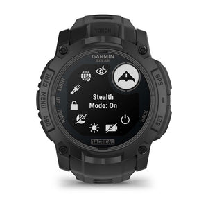 Instinct® 3 – 50 mm, Solar, Tactical Edition, Schwarz mit Schwarzem Armband – Garmin