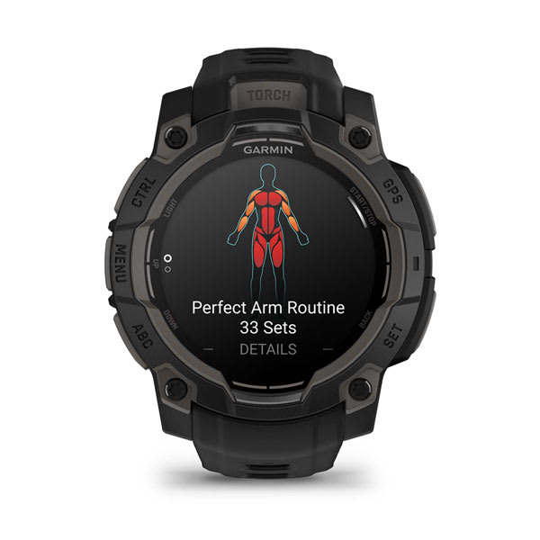 Instinct® 3 – 45 mm, AMOLED, Schwarz mit schwarzem Armband – Garmin