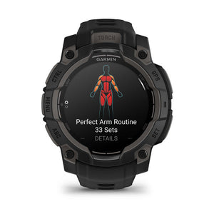Instinct® 3 – 45 mm, AMOLED, Schwarz mit schwarzem Armband – Garmin