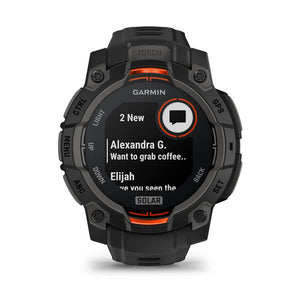 Instinct® 3 – 45 mm, Solar, Schwarz mit schwarzem Armband – Garmin