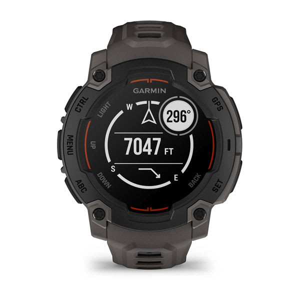 Instinct® E – 45 mm, Schwarz mit Charcoal-Armband – Garmin