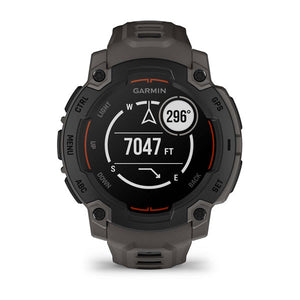 Instinct® E – 45 mm, Schwarz mit Charcoal-Armband – Garmin