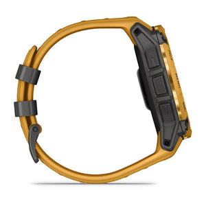 Instinct® 3 – 50 mm, Solar, Sunburst mit Sunburst/Grauem Armband – Garmin