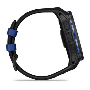 Instinct® 3 – 50 mm, AMOLED, Schwarz mit Schwarz/Bolt Blue Armband – Garmin