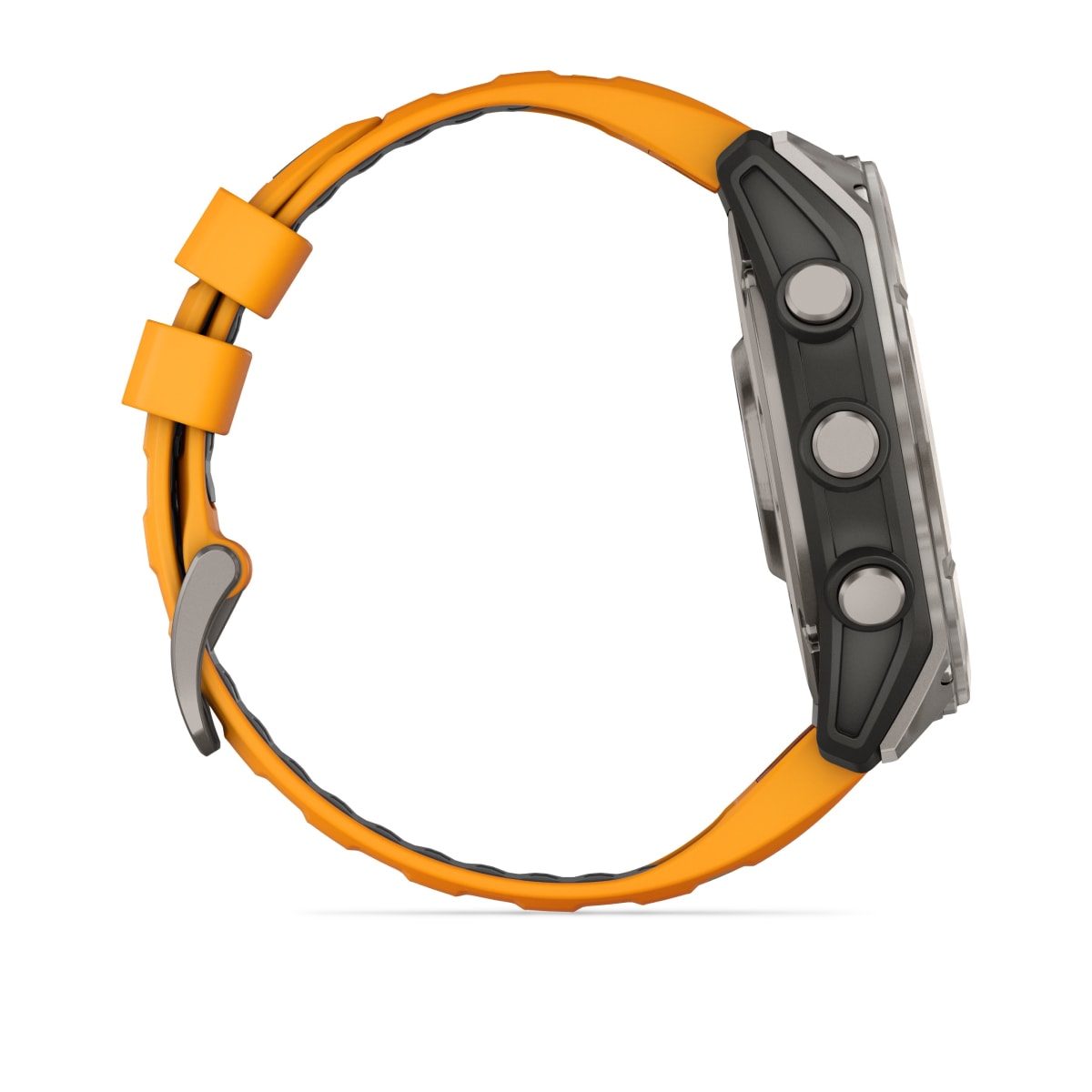 fēnix® 8 – 51 mm, AMOLED, Sapphire, Titanium mit Spark Orange/Graphite Silikonarmband – Garmin
