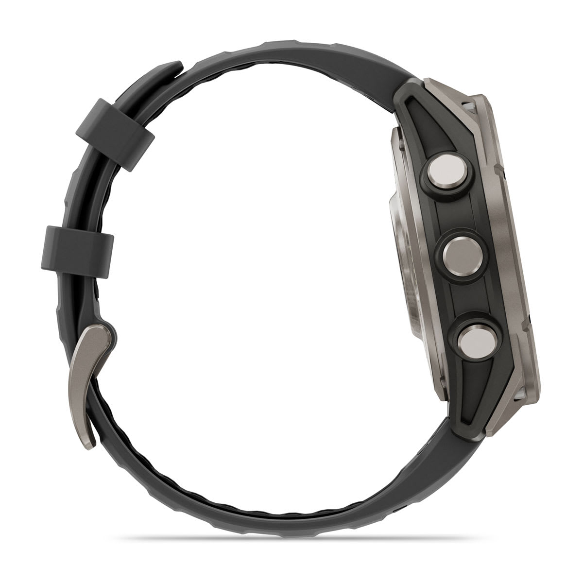 fēnix® 8 Pro – 47 mm, AMOLED, Sapphire, Titan mit Silikonarmband in Graphite/Schwarz – Garmin