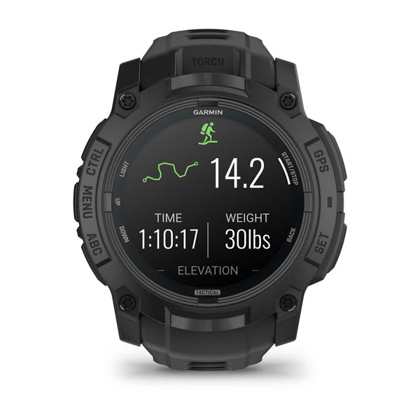 Instinct® 3 – 50 mm, AMOLED, Tactical Edition, Schwarz mit schwarzem Armband – Garmin