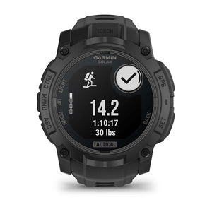 Instinct® 3 – 50 mm, Solar, Tactical Edition, Schwarz mit Schwarzem Armband – Garmin