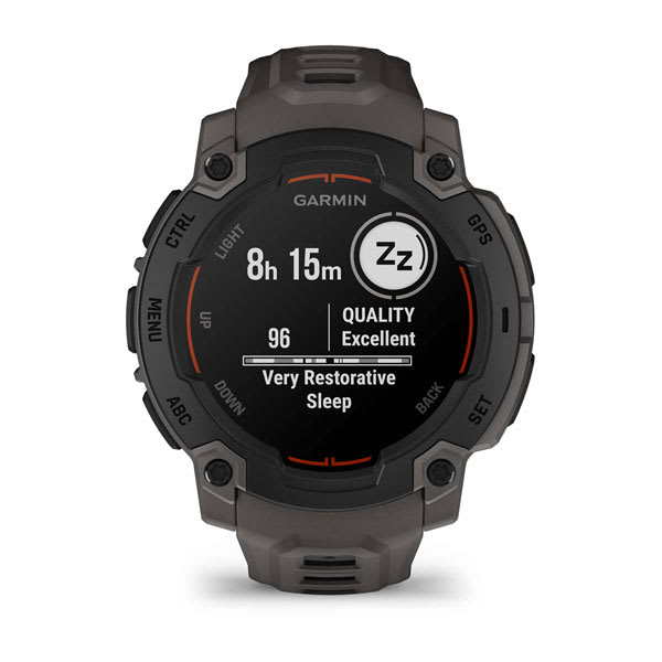 Instinct® E – 45 mm, Schwarz mit Charcoal-Armband – Garmin