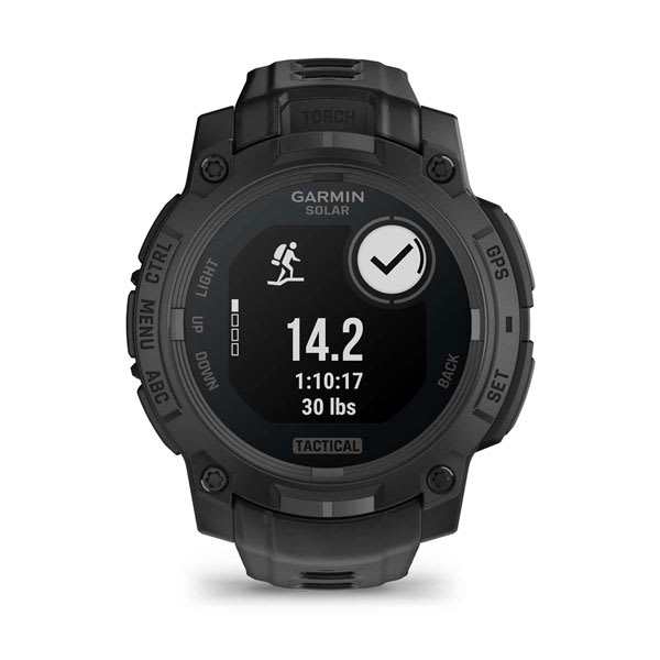 Instinct® 3 – 45 mm, Solar, Tactical Edition, Schwarz mit schwarzem Armband – Garmin
