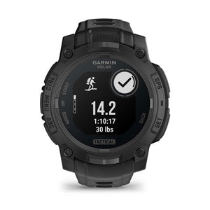 Instinct® 3 – 45 mm, Solar, Tactical Edition, Schwarz mit schwarzem Armband – Garmin