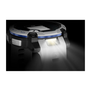 Instinct® 3 – 45 mm, Solar, Whitestone mit Whitestone/Bolt Blue Armband – Garmin