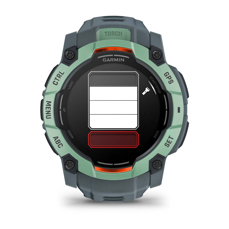 Instinct® 3 – 50 mm, AMOLED, Neotropic med Twilight rem 3
