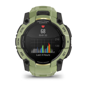 Instinct® 3 – 50 mm, AMOLED, Fern Green mit Fern Green Armband – Garmin
