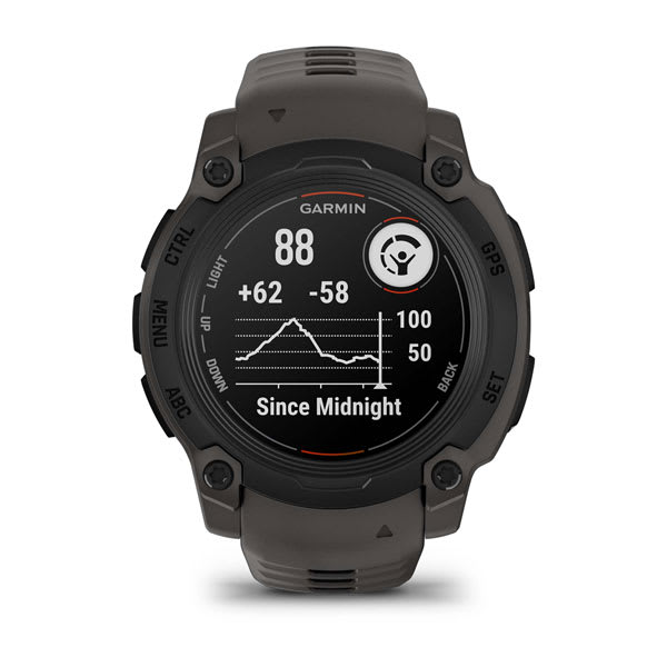 Instinct® E – 40 mm, Schwarz mit Charcoal-Armband – Garmin