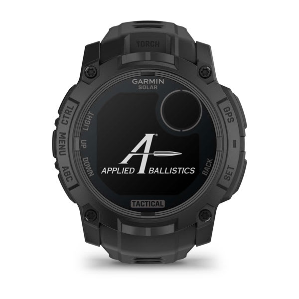 Instinct® 3 – 50 mm, Solar, Tactical Edition, Schwarz mit Schwarzem Armband – Garmin