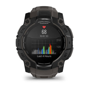 Instinct® 3 – 50 mm, AMOLED, Schwarz Mit Charcoal Riemen – Garmin