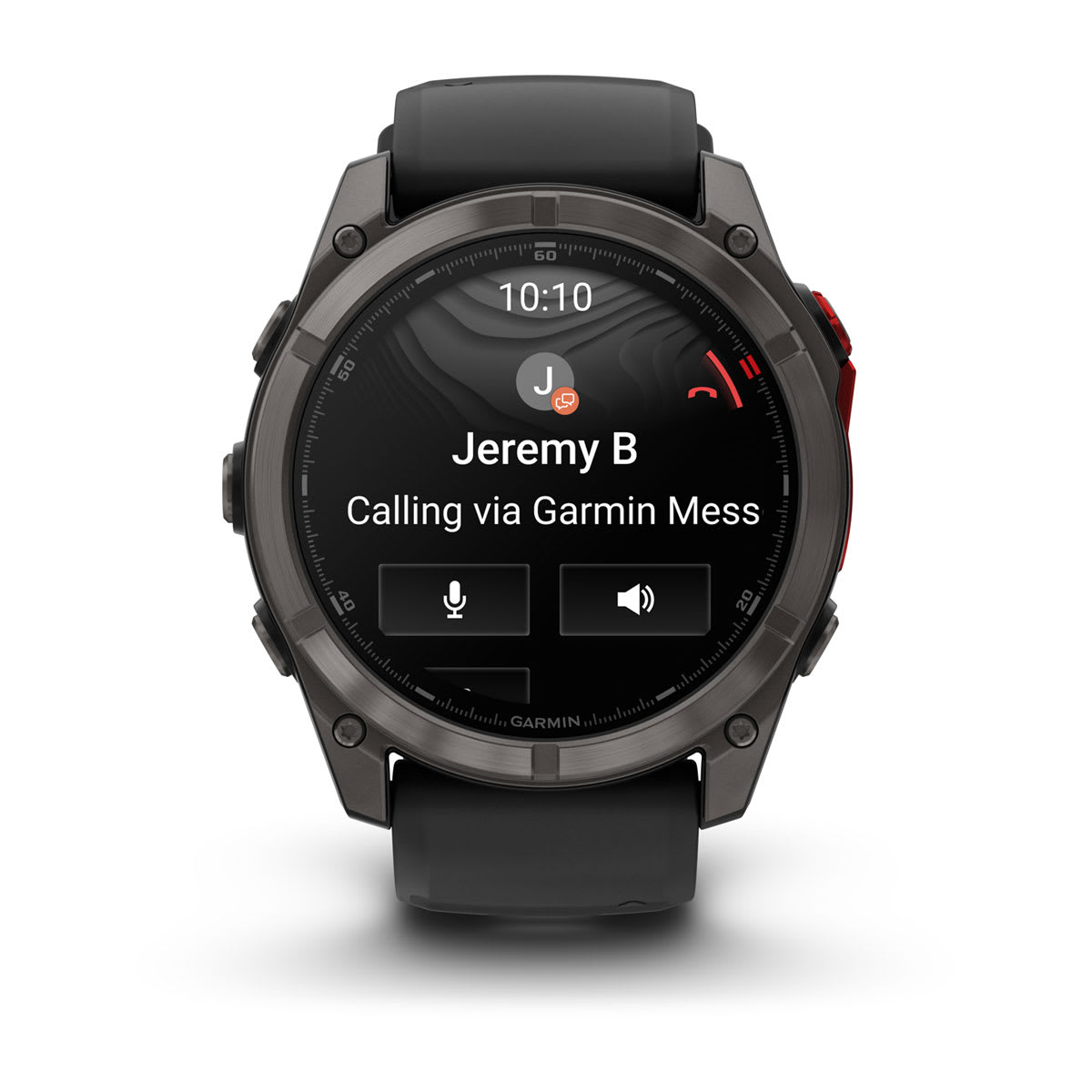fēnix® 8 Pro – 51 mm, MicroLED, Saphir, Carbon Grey DLC-Titan mit Schwarz/Pebble Grey Silikonarmband – Garmin