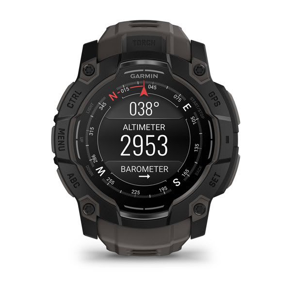 Instinct® 3 – 50 mm, AMOLED, Schwarz Mit Charcoal Riemen – Garmin