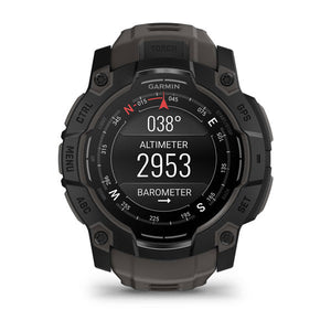 Instinct® 3 – 50 mm, AMOLED, Schwarz Mit Charcoal Riemen – Garmin
