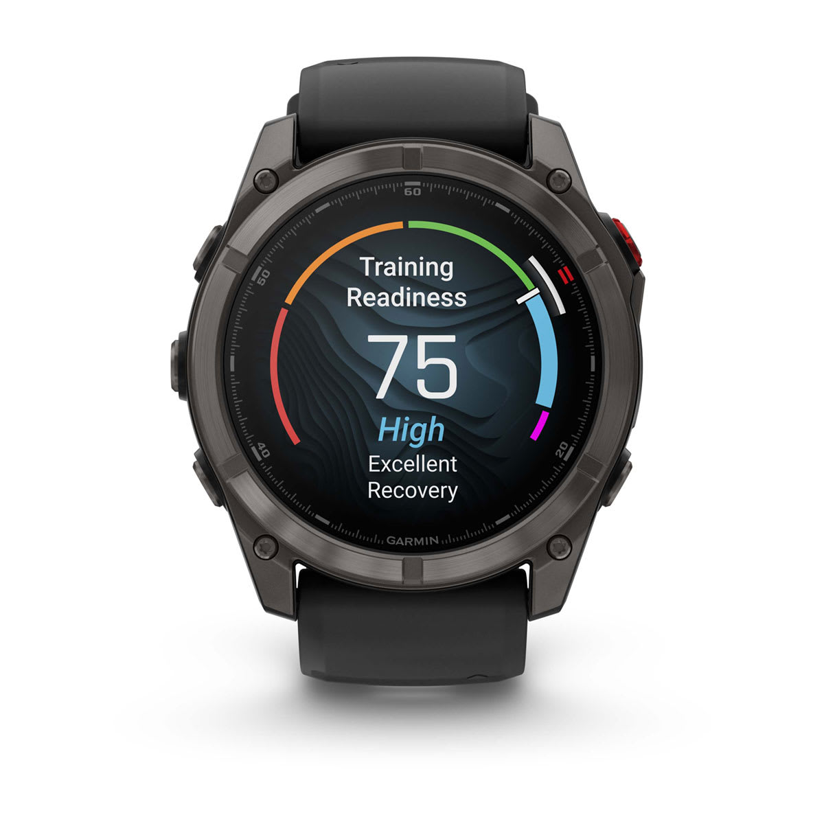 fēnix® 8 Pro – 51 mm, AMOLED, Sapphire, Carbon Grey DLC-Titanium mit Schwarz/Pebble Grey Silikonarmband – Garmin