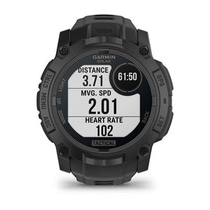 Instinct® 3 – 50 mm, Solar, Tactical Edition, Schwarz mit Schwarzem Armband – Garmin