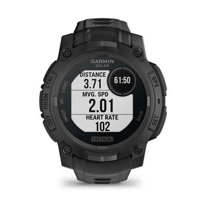 Instinct® 3 – 45 mm, Solar, Tactical Edition, Schwarz mit schwarzem Armband – Garmin