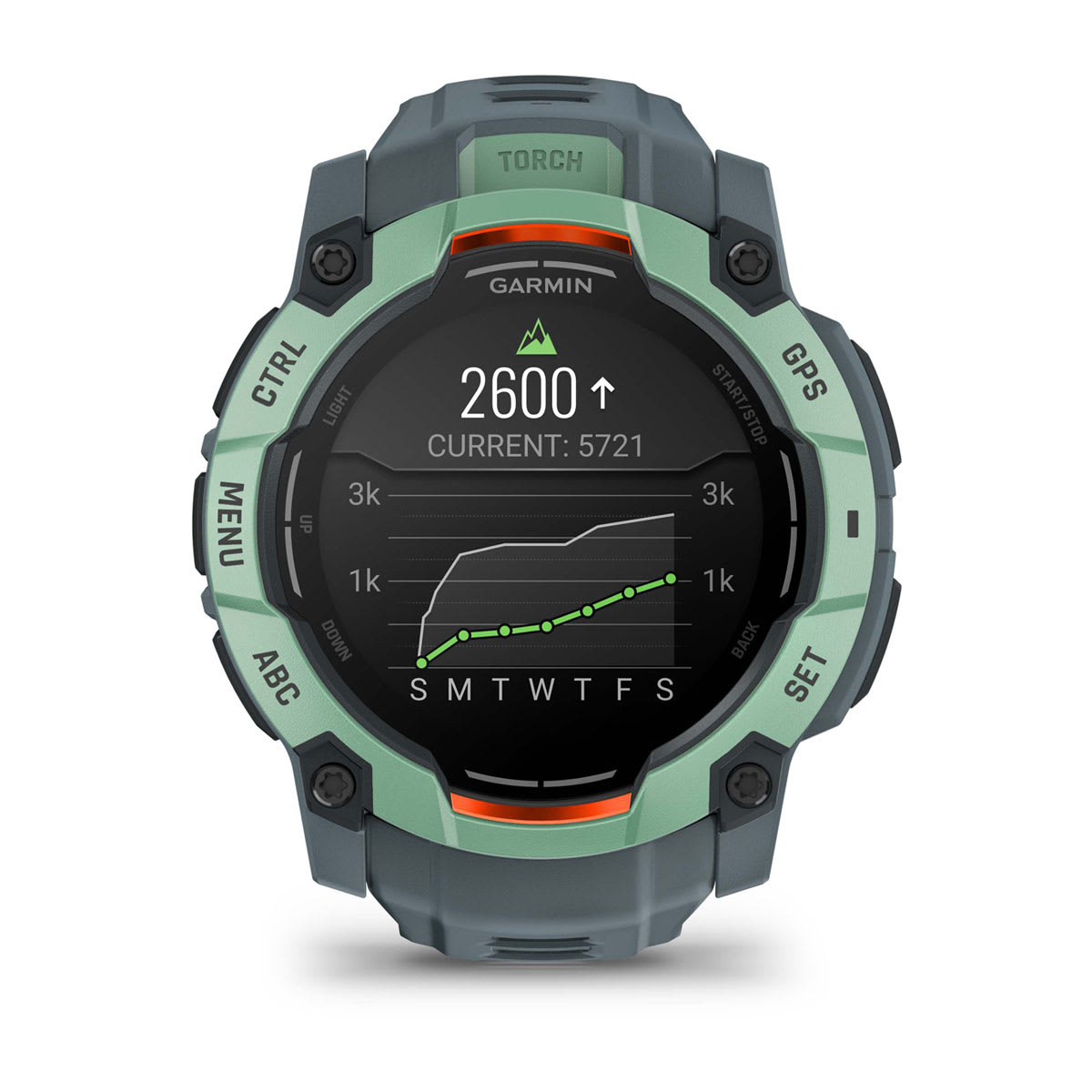 Instinct® 3 – 50 mm, AMOLED, Neotropic mit Twilight Armband – Garmin