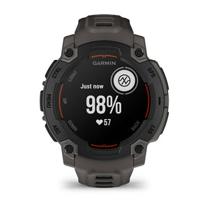 Instinct® E – 45 mm, Schwarz mit Charcoal-Armband – Garmin